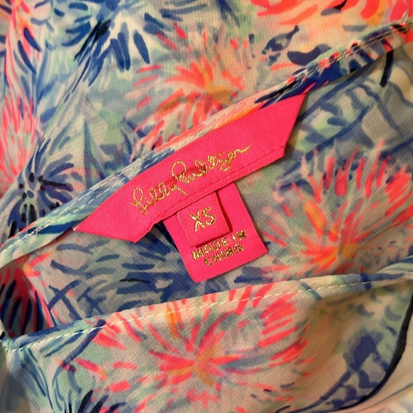 Lilly Pulitzer Blue and Pink Dress or Swim Coverup - Picture 12 of 13